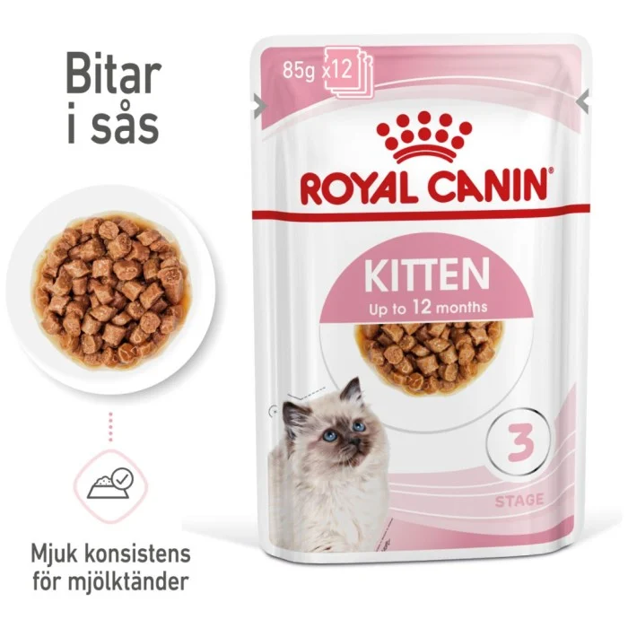 Royal Canin Kitten Gravy Våtfoder för kattunge 12x85 g