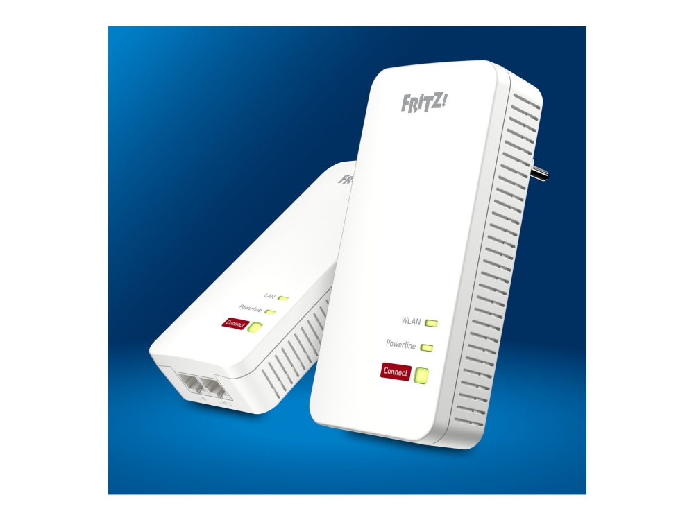 FRITZ!Powerline 1240 AX WLAN Set, WiFi 6 Mesh, 1200Mbps, 2-port Gigabit switch