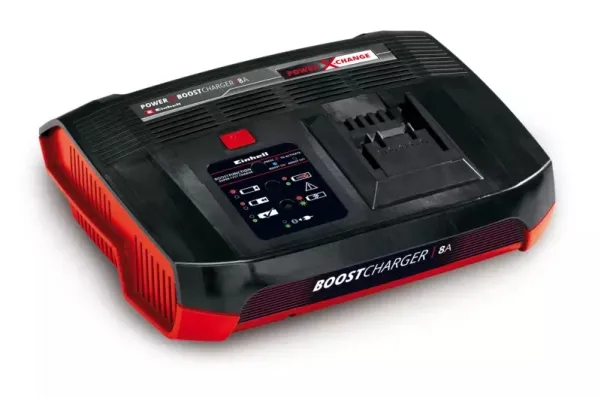 Einhell PXC Boostcharger 8A Power X-Change Schnellladegerät 4512155, Batteriladdare, Litium-Ion (Li-Ion), 8 Ah, 18 V, Einhell, Svart, Röd