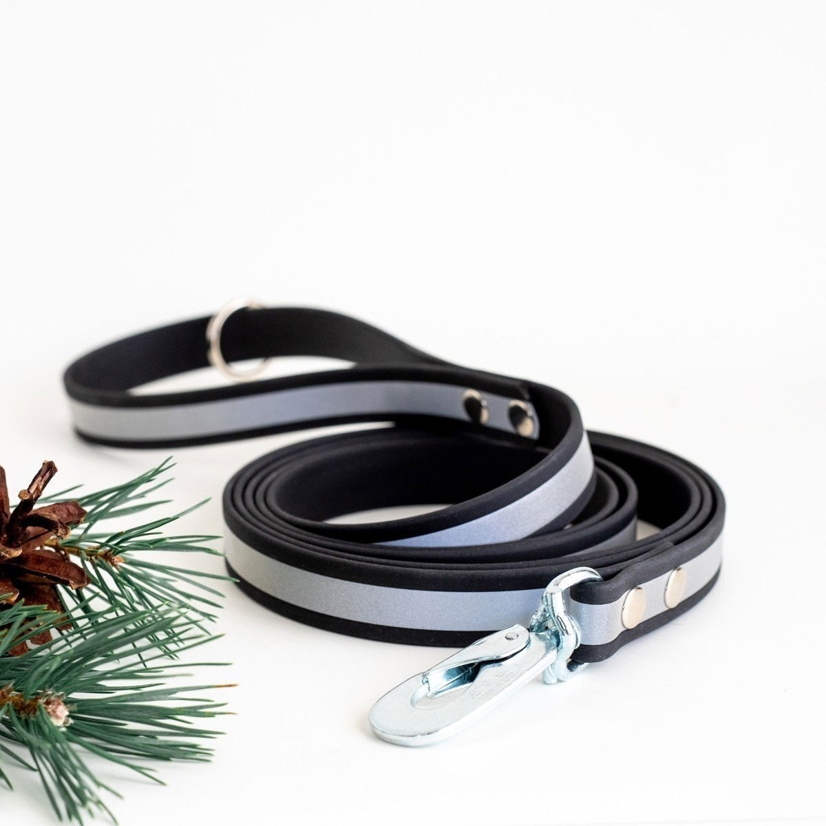 Tyylivoitto Shine Eazy Hundkoppel med Reflex Svart 19mm x 200cm