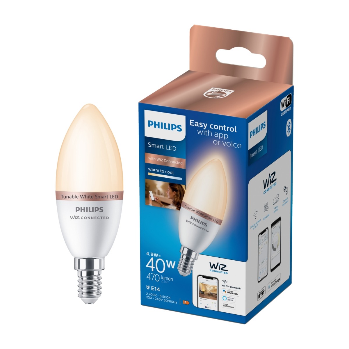 Philips TW smart lampa 4,9W C37 E14