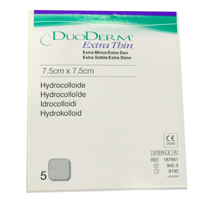 DuoDERM Extra tunn, platta, 7,5x7,5 cm, 5 styck