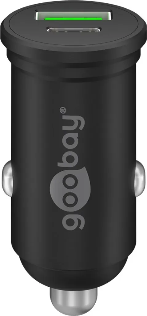 Goobay Dual Billaddare PD 45W, 3.0A, 1x USB-A 1x USB-C - Svart