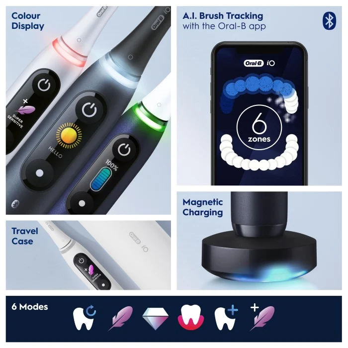 Oral-B iO 8S Violett Eltandborste med extra tandborsthuvud, bild 2