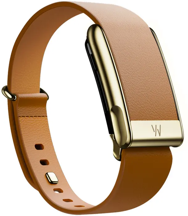 Whoop 5.0 LeatherLuxe klockarmband Smalt (camel/gold)