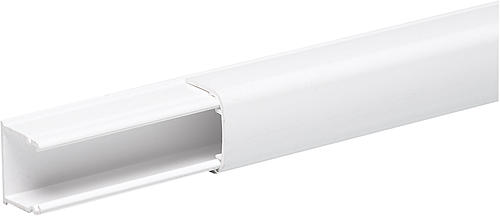 Kabellist/minikanal OptiLine R9003, 18x20mm, 2,1m - vit, bild 2