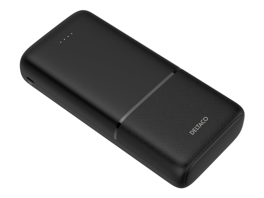 DELTACO Powerbank 20 000 mAh 20W Svart