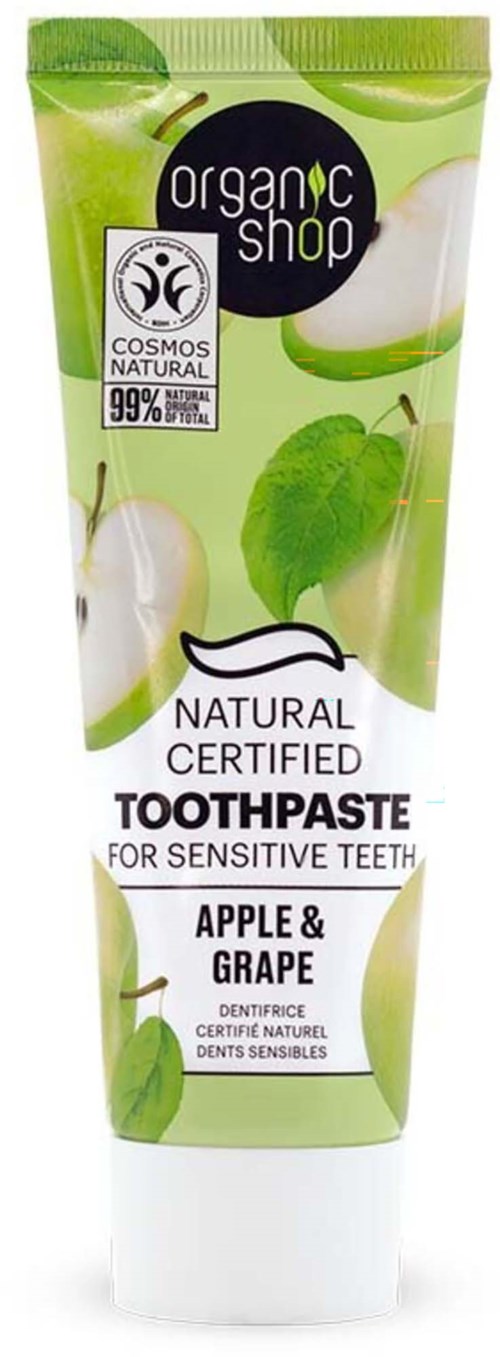 Organic Shop Toothpaste For Sensitive Teeth Apple & Grape 100 g