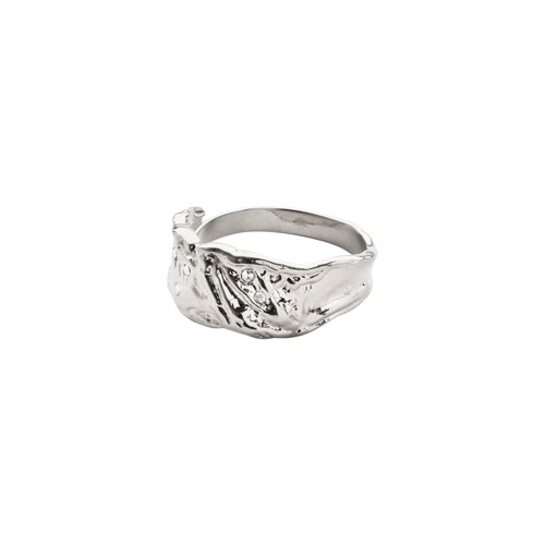 PILGRIM - SOL Organic Shaped Crystal Ring - Silver Plated