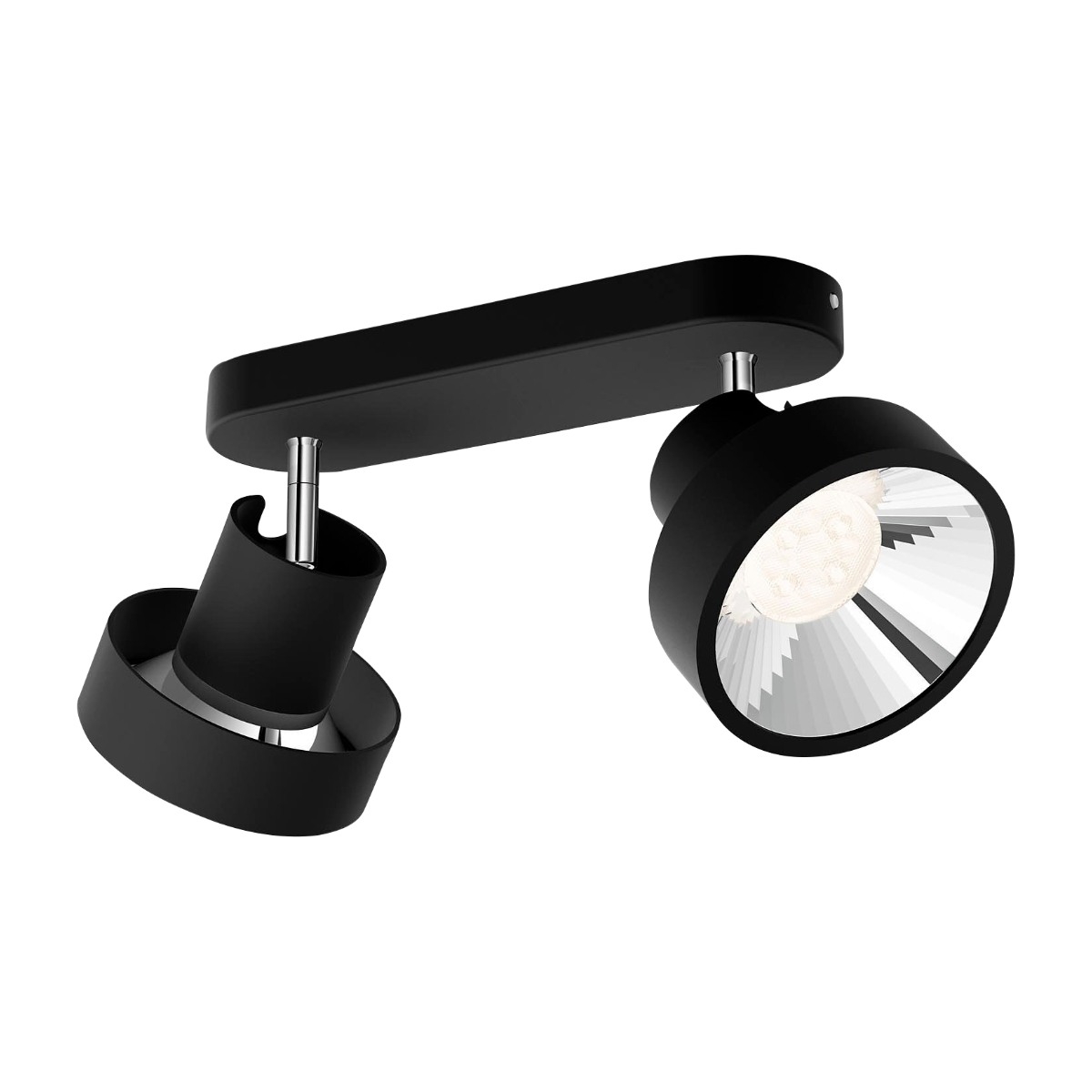 Philips Bukko LED spotlight 2X4,3W, svart