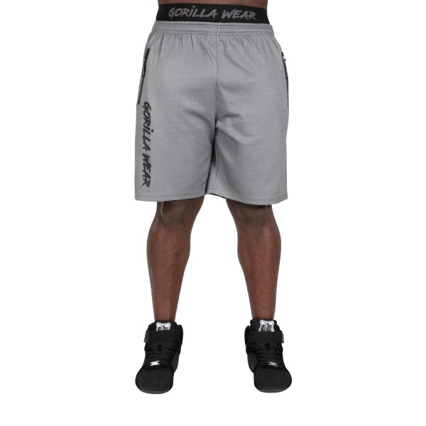 Gorilla Wear Mercury Mesh Shorts, S/M, Grey/Black