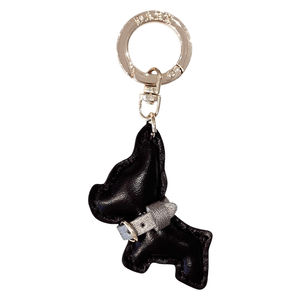 DARK Puppy Bag Charm Chocolate Brown & Sparkled Warm Taupe