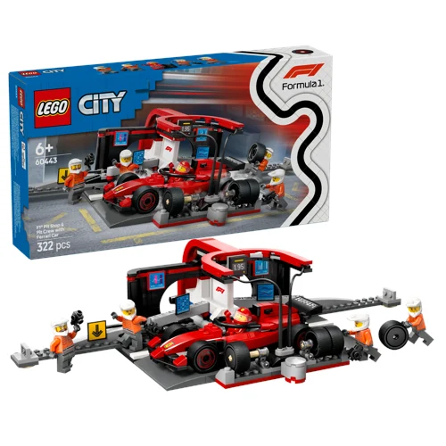 LEGO City F1 depåstopp & depåteam med Ferrari bil 60443