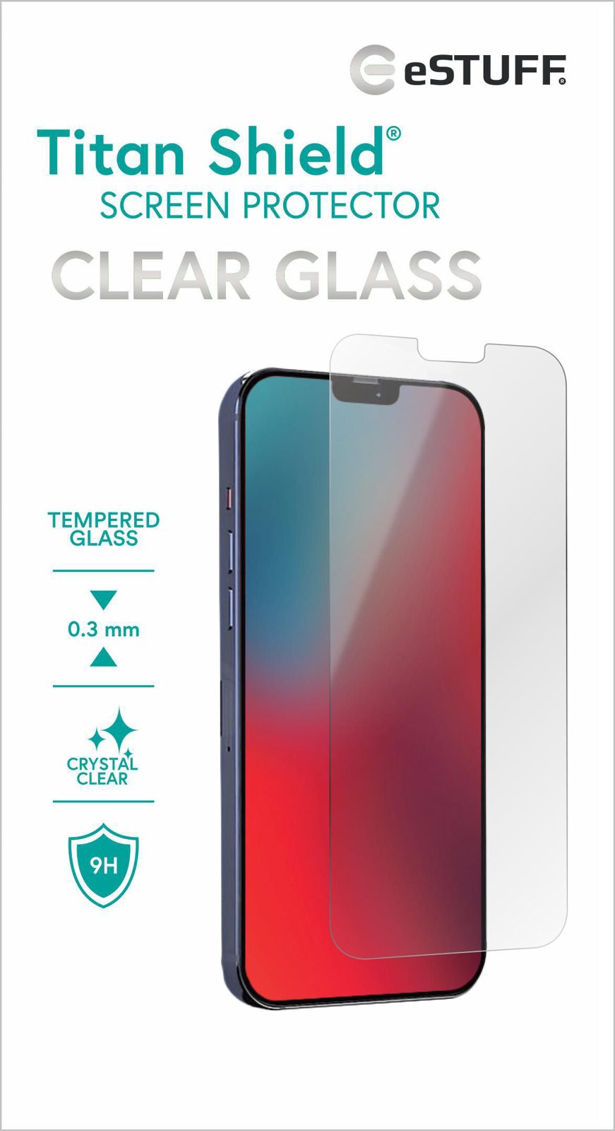Skärmskydd eSTUFF Titan Shield Clear Glass, iPhone 12/12 Pro, bild 3