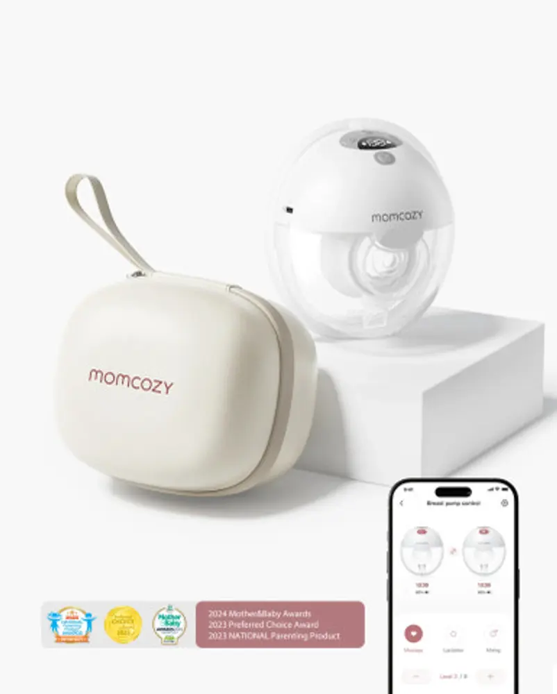 Momcozy M5 Smart bröstpump, enkelmodell med batteri, grå