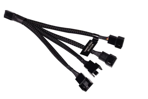Alphacool 18682, RGB-splitterkabel, Plast, Svart, 4-stift, 150 mm, 1 styck