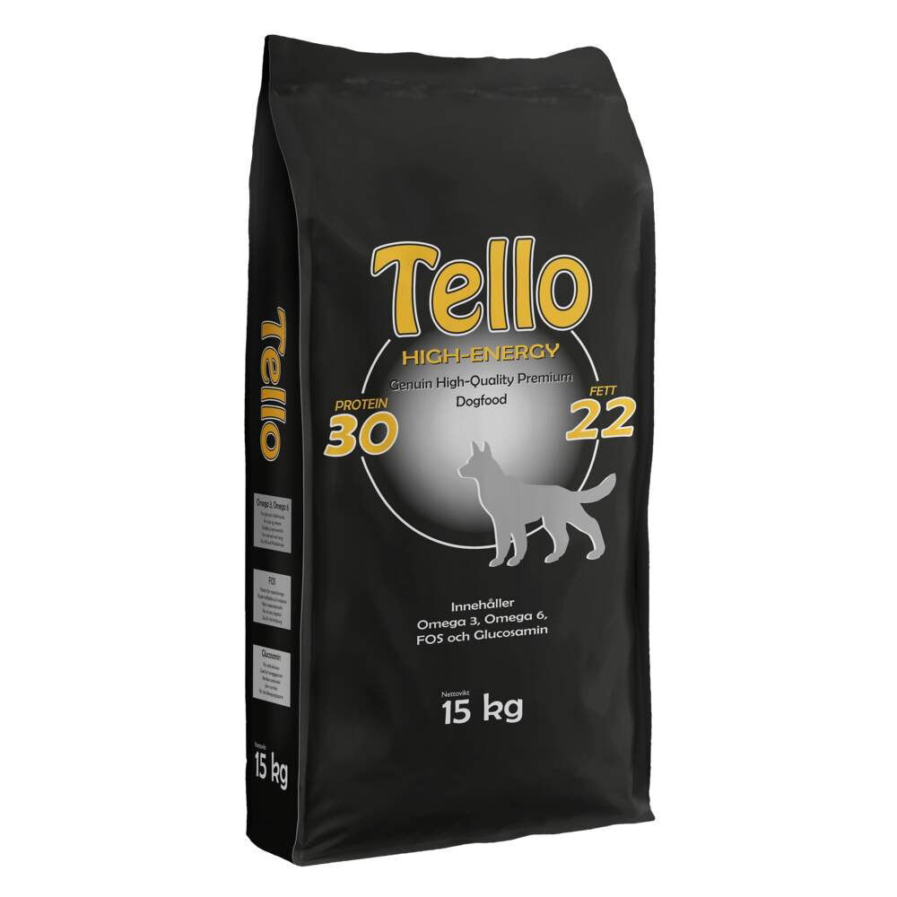 Tello High-Energy Torrfoder till Hund 15 kg