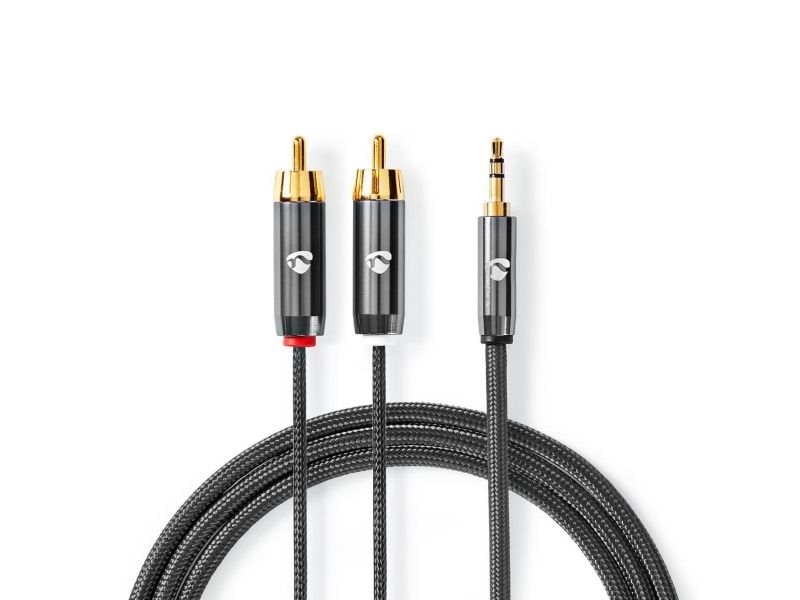 Nedis Stereoljudkabel 3,5 mm till 2x RCA 1 m