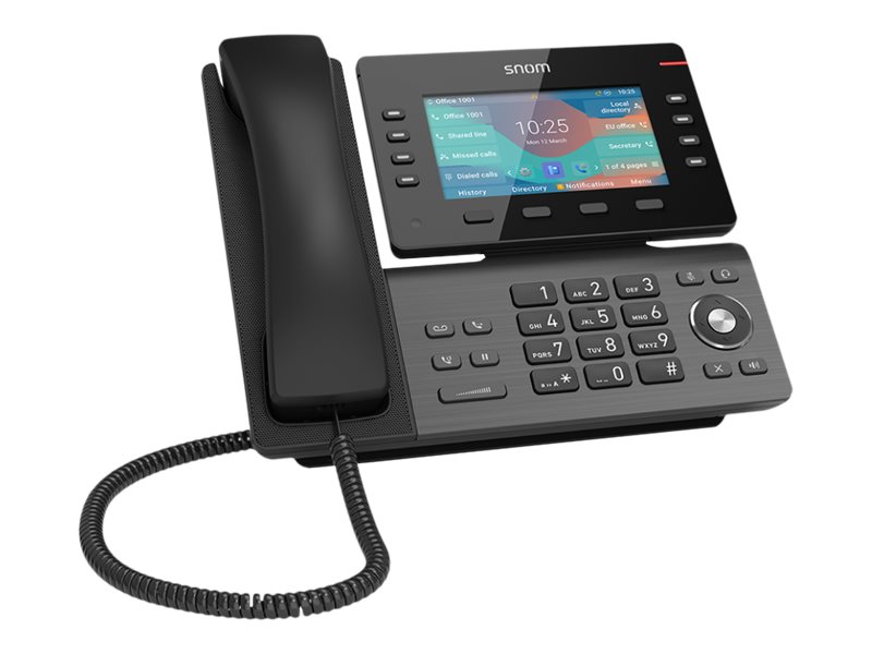 snom D862 - VoIP-telefon med nummerpresentation - 3-riktad samtalsförmåg - SIP, SDP, RTP, RTCP, RTCP-XR, ICE, SIPS, SRTCP, SRTP - gun metal black