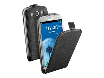 Cellular Line FLAP ESSENTIAL - Fodral för mobiltelefon - eco-läder - svart - för Samsung Galaxy S II