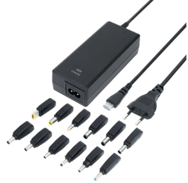 AC-adapter Deltaco 90W Universal, 12 olika pluggar