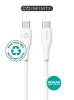 USB-C laddningskabel eSTUFF INFINITE Super Soft, 60W, 3 meter - Vit