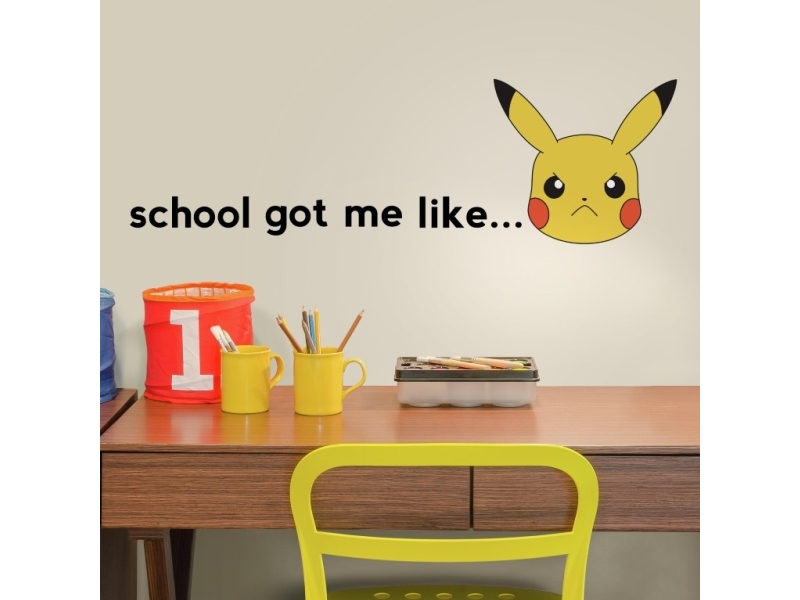 Pokemon PIKACHU ansiktsväggstickers