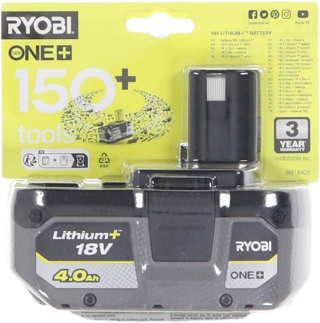 Ryobi RB1840X ONE+ Batteri - 4,0 Ah