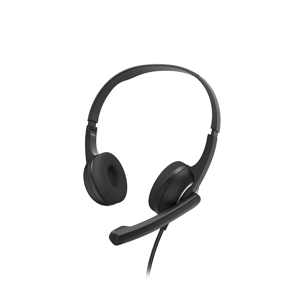 Hama HS-P150 V2 On-Ear Kontorsheadset med 3,5mm-kontakt - Svart
