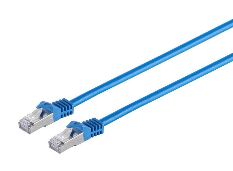 Nätverkskabel skärmad Cat7 S/FTP, MicroConnect, LSZH, 10 meter - Blå, bild 3