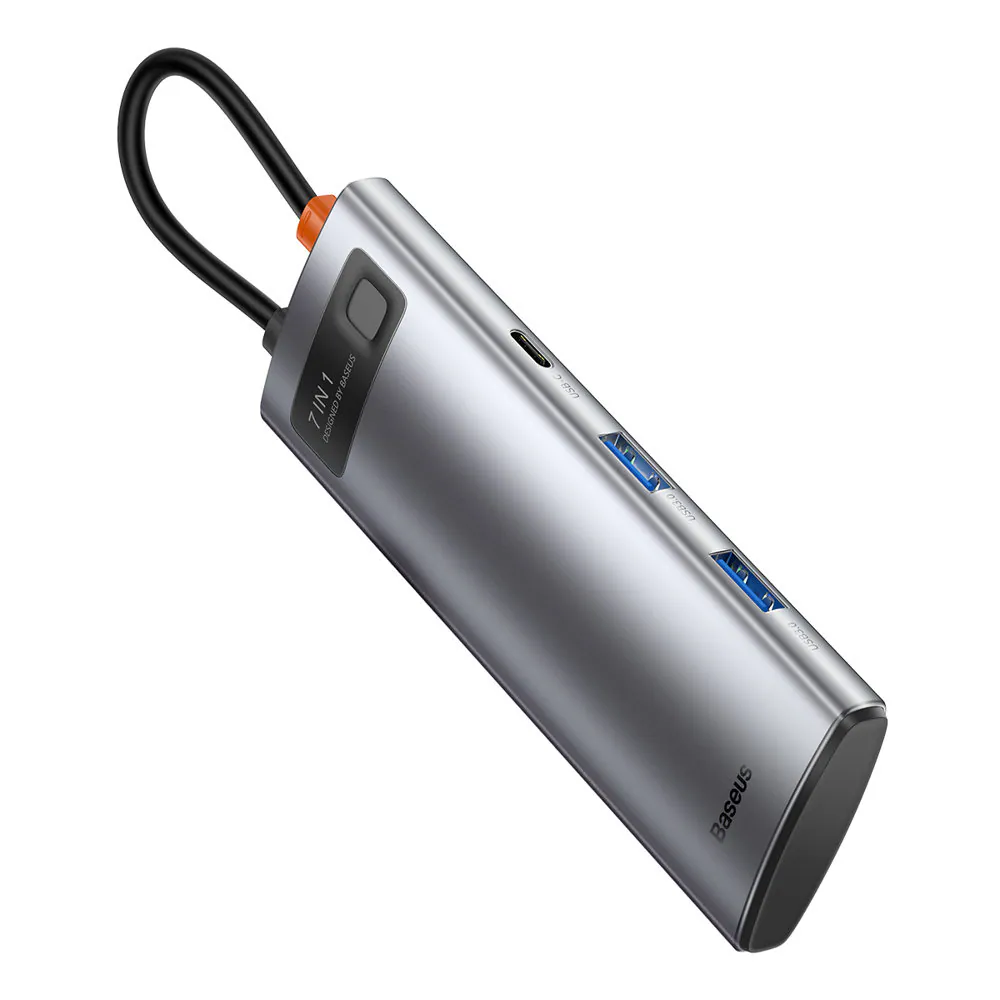 Baseus 7-i-1 adapter WKWG020113 Hub USB-C till 2x USB 3.0 + HDMI + 2x USB-C + microSD/SD-läsare, bild 4