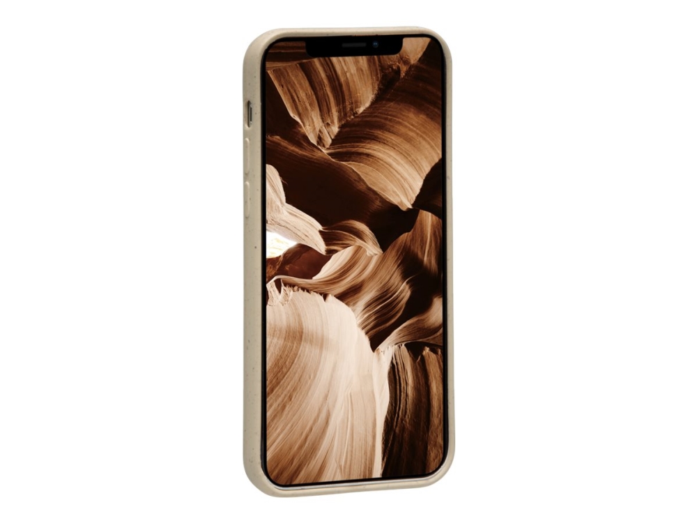 dbramante1928 Barcelona - Baksidesskydd för mobiltelefon - 100 % biologiskt nedbrytbart växtbaserat material - saharasand - för Apple iPhone 12 mini
