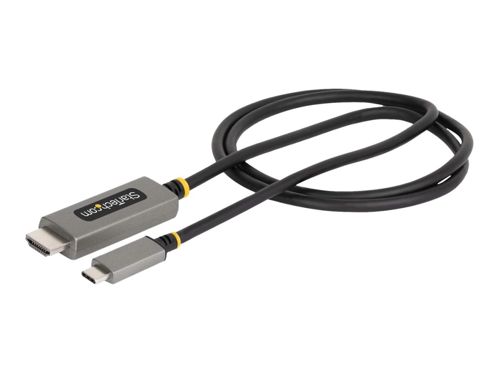 Startech 3ft (1m) USB-C to HDMI Adapter Cable, 8K 60Hz, 4K 144Hz, HDR10, USB Type-C to HDMI 2.1 Video Converter Cable, USB-C DP Alt Mode/USB4/Thunderbolt 3/4 Compatible - USB-C Laptop to HDMI Monitor (134B-USBC-HDMI211M) - Adapterkabel - USB-C hane till HDMI hane - 1 m - rymdgrå - 8K60Hz stöd, 4K144Hz stöd