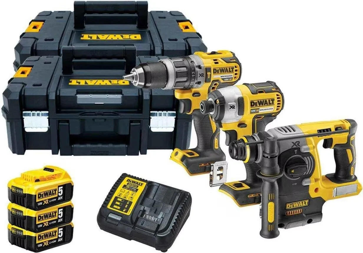 DeWalt DCK368P3T-QW 3-delad verktygssats med TSTAK - 18 V