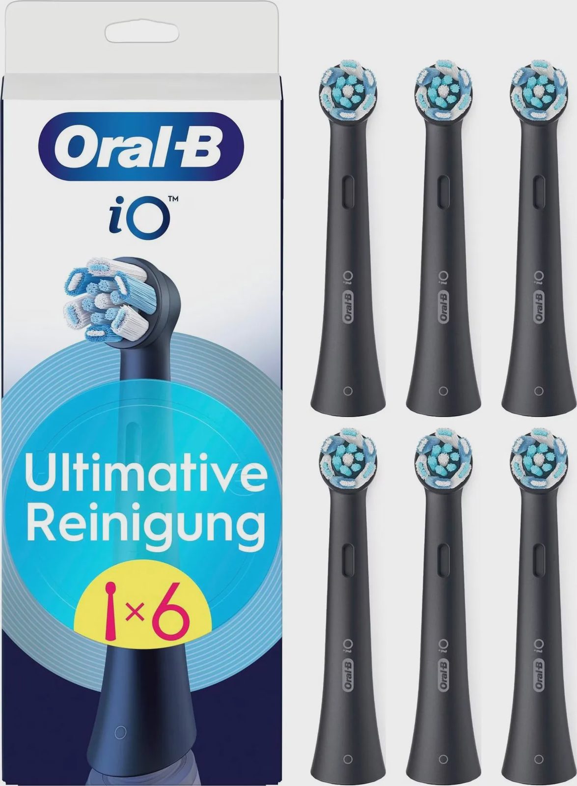 Oral-B iO Ultimate Clean tandborsthuvuden – svarta – 6-pack