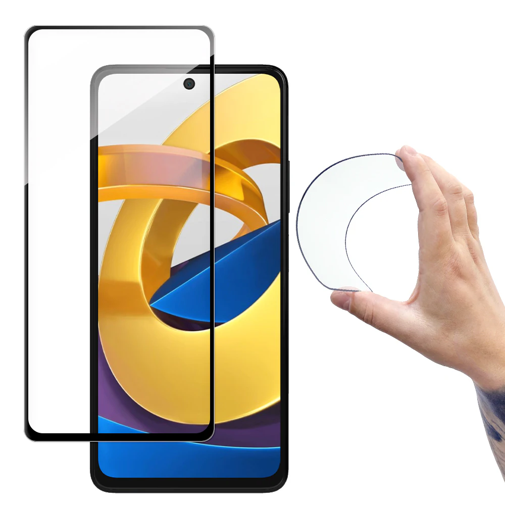 Wozinsky Helskydd Flexi Nano Glass Film Härdat Glas Med Ram Xiaomi Poco M4 Pro 5G Transparent