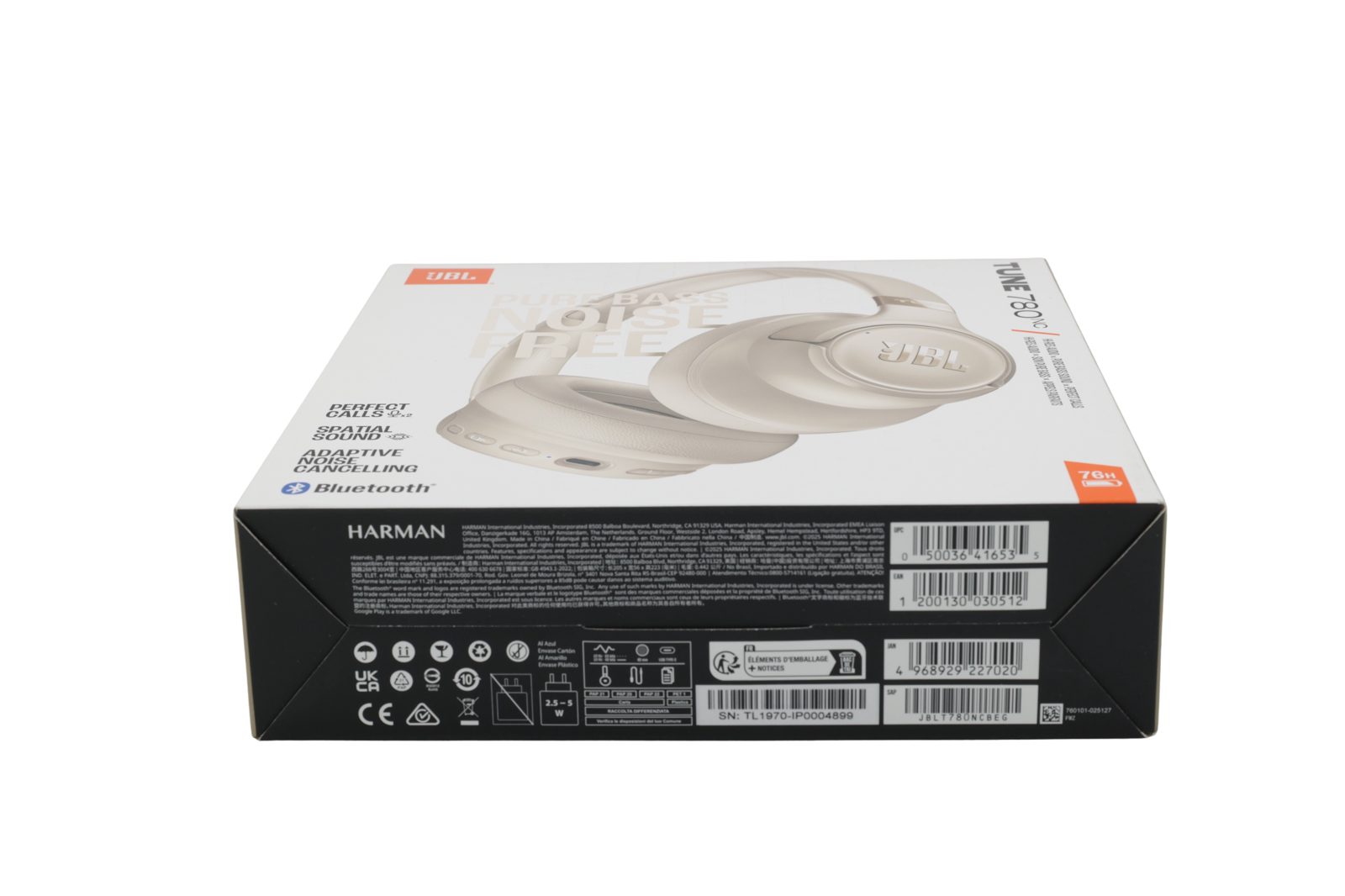 JBL Tune 780NC trådlösa ANC-hörlurar, beige, bild 3