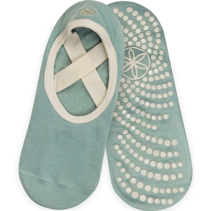 Gaiam Grippy Yoga Barre Socks, Iceberg