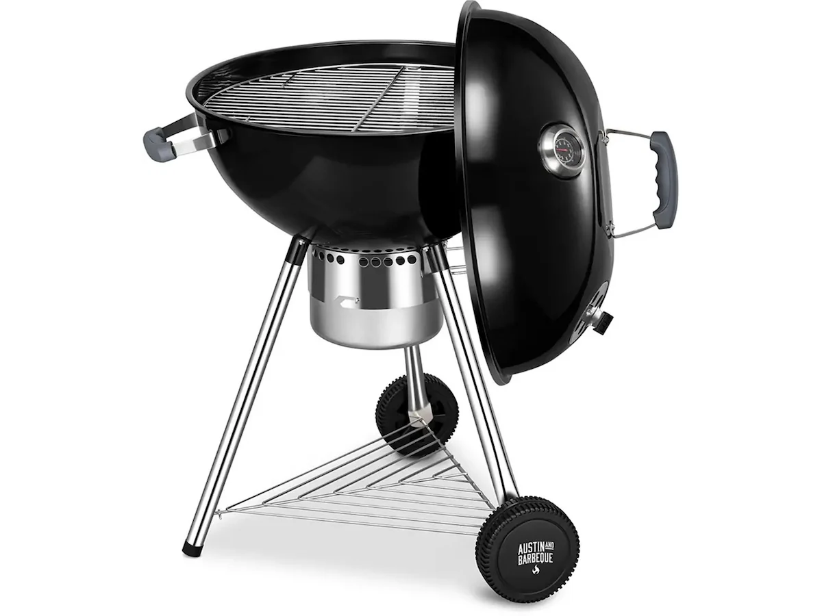Austin and Barbeque Stor kolgrill med termometer