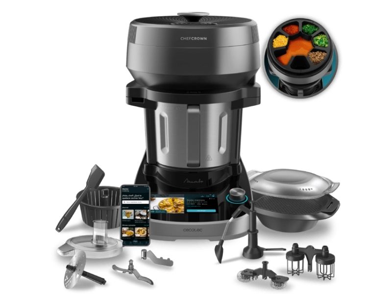 Cecotec Mambo CooKing Unique, 4,5 l, Boil, Slow cooking, Ånga, Stew, 17,8 cm (7), Svart, Rostfritt stål, Rostfritt stål