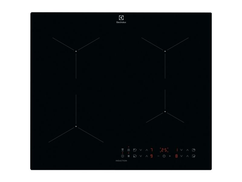 Electrolux LIL61434C, Svart, Inbyggd, 59 cm, Zoninduktionshäll, Keramik, 4 zon(er)