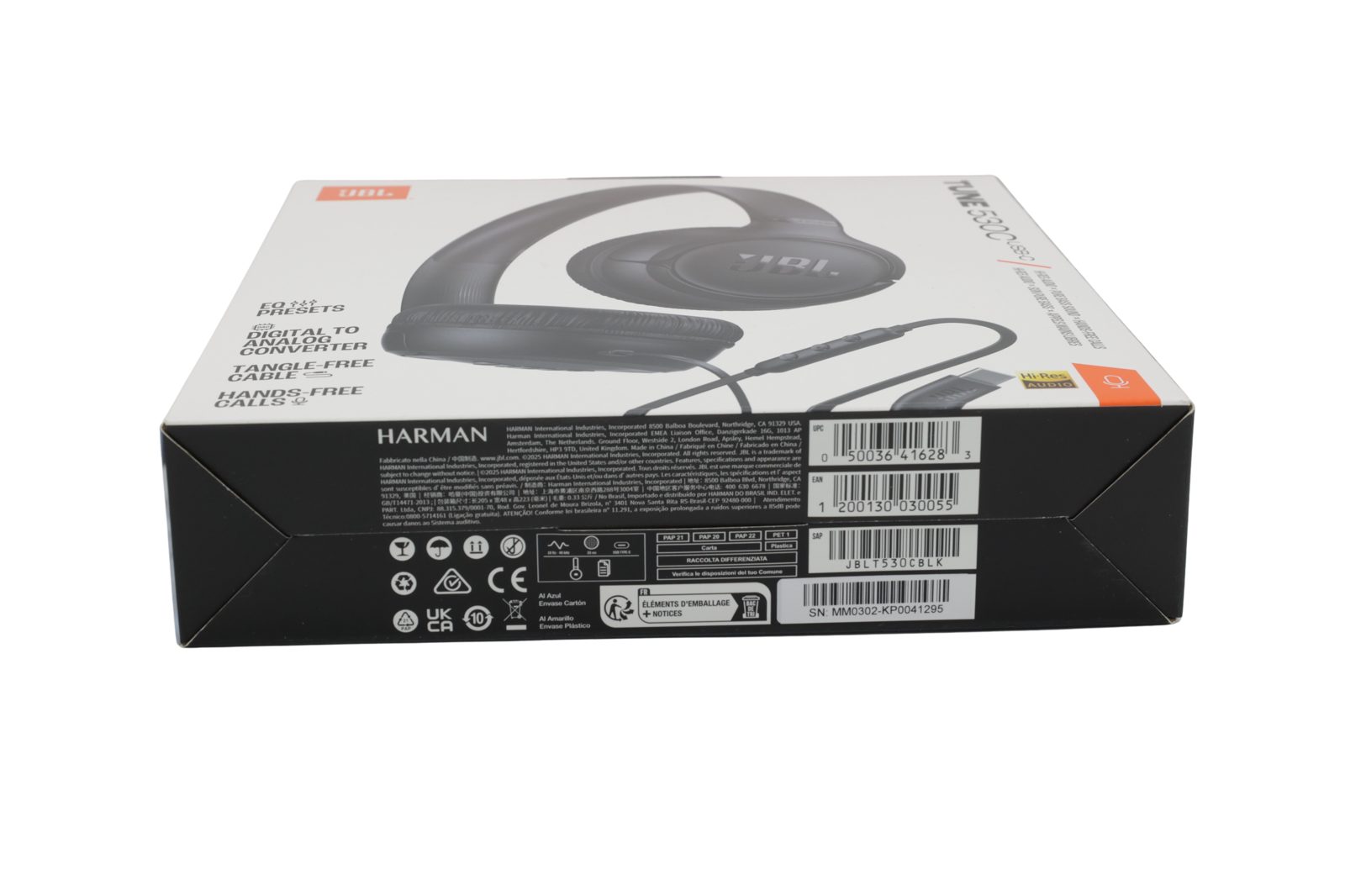 JBL Tune 530C hörlurar med kabel, svart, bild 3