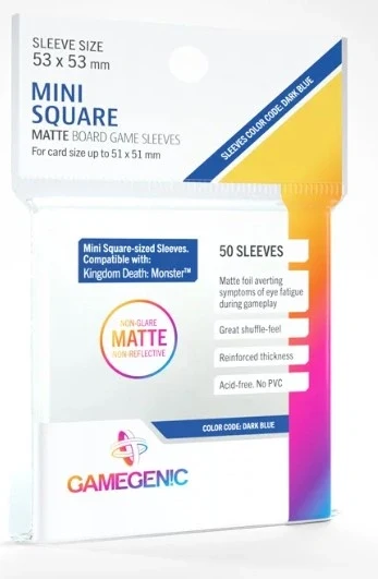 GameGenic Matte Sleeves Clear 51 x 51 mm