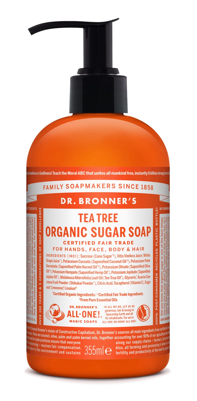Dr. Bronner's Tea Tree Organic Sugar Soap 355 ml 355 ml