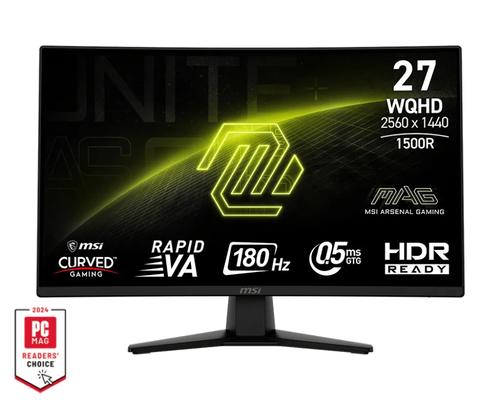 MSI MAG 274CQFDE 27" - Böjd 2560x1440 VA 180Hz, bild 2