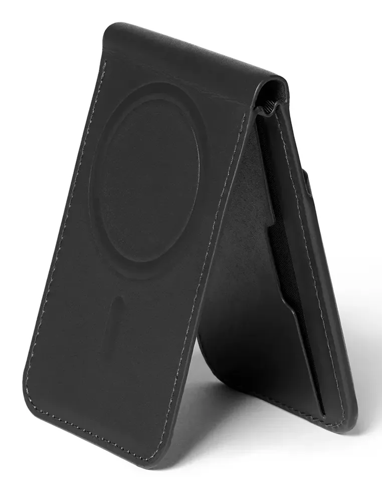 Mujjo WS-001-BK MagSafe-korthållare med ställ för iPhone med MagSafe, svart