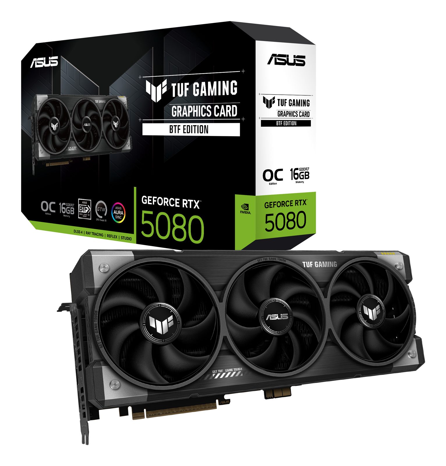 Asus GeForce RTX 5080 TUF Gaming BTF OC Edition 16 GB GDDR7, 2xHDMI/3xDP, Aura Sync RGB, bild 4