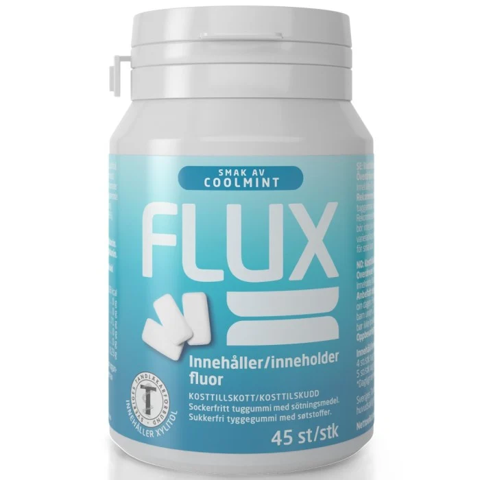 FLUX Tuggummi Coolmint, box, 45 st
