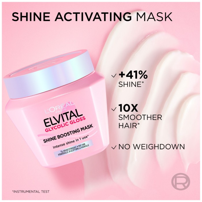 L'Oréal Paris Elvital Glycolic Gloss Shine Boosting Mask 310 ml, bild 3