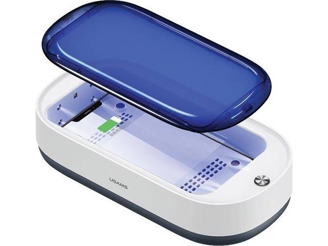 USAMS UV-C-sterilisator induktiv laddare 15W vit ZB151XDH01 (US-ZB151)